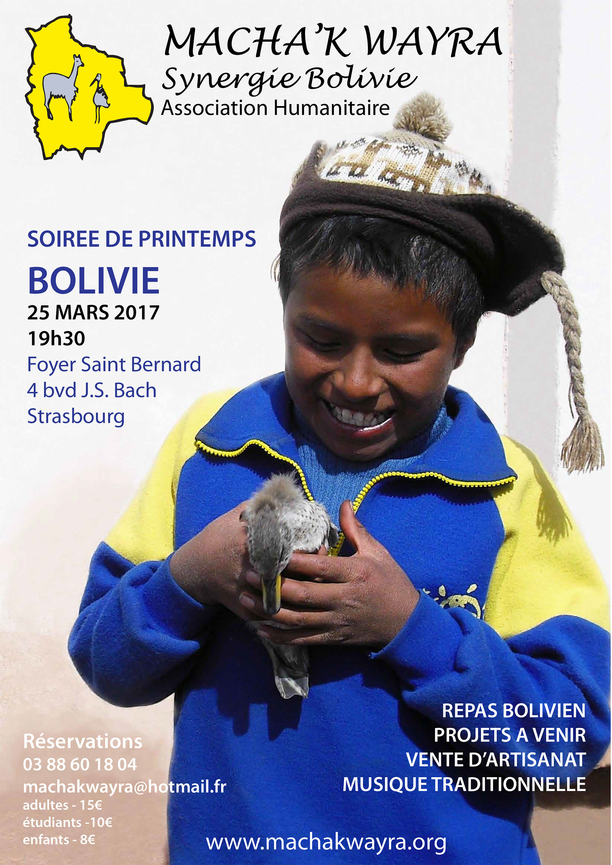 Soirée bolivienne de printemps organisée par l'association Macha'K Wayra