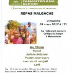 Repas Malgache organisé par l'association Fanantenana-Espoir