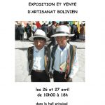 Exposition et vente d'artisanat Bolivien