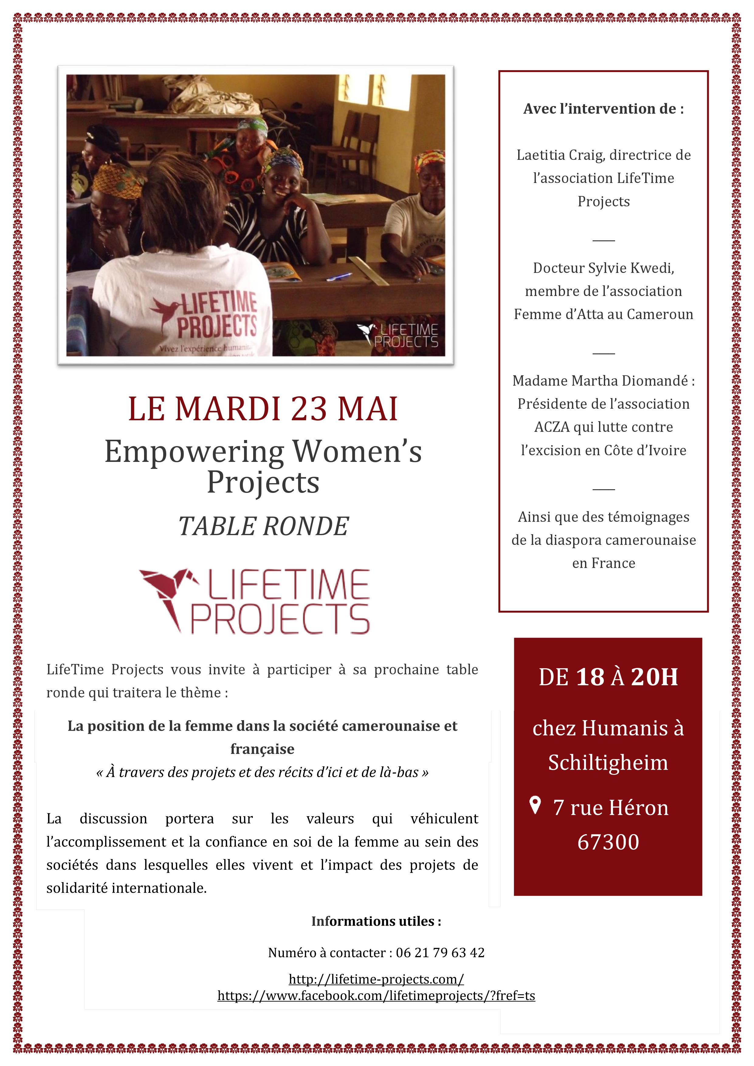 TABLE RONDE PAR LIFETIME PROJECTS