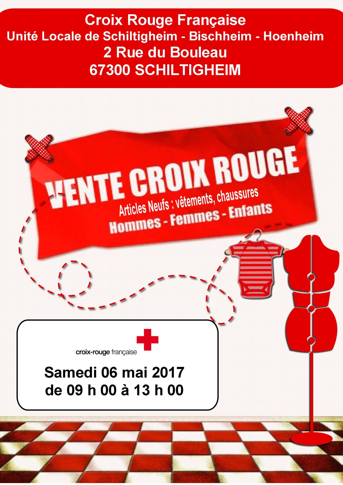 Affiche vente Croix rouge française