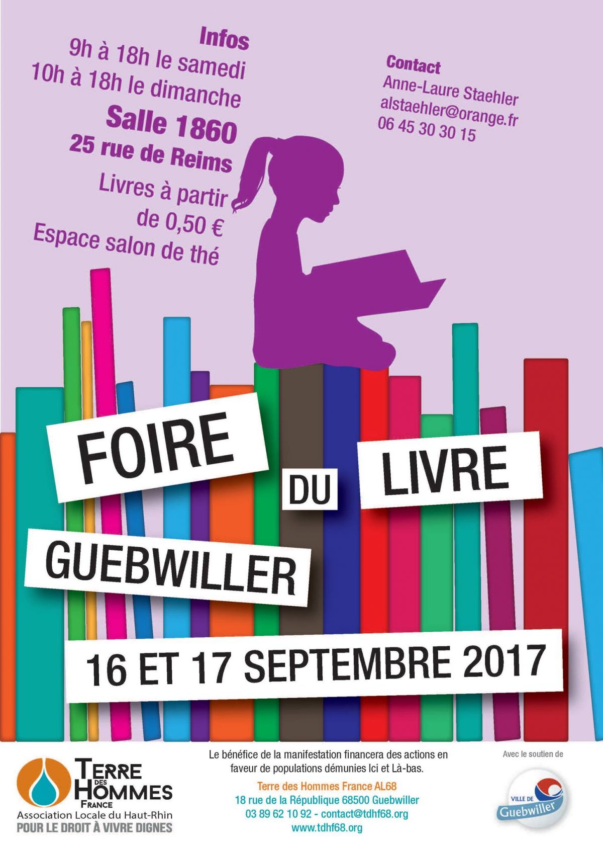 Foire du Live Guebwiller 16 et 17 septembre 2017. Terre des Hommes France. Association Locale du Haut-Rhin pour le droit à vivre dignes.