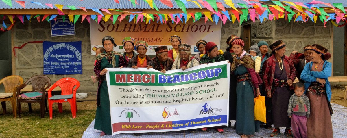 Inauguration de l’école de Thuman au Népal