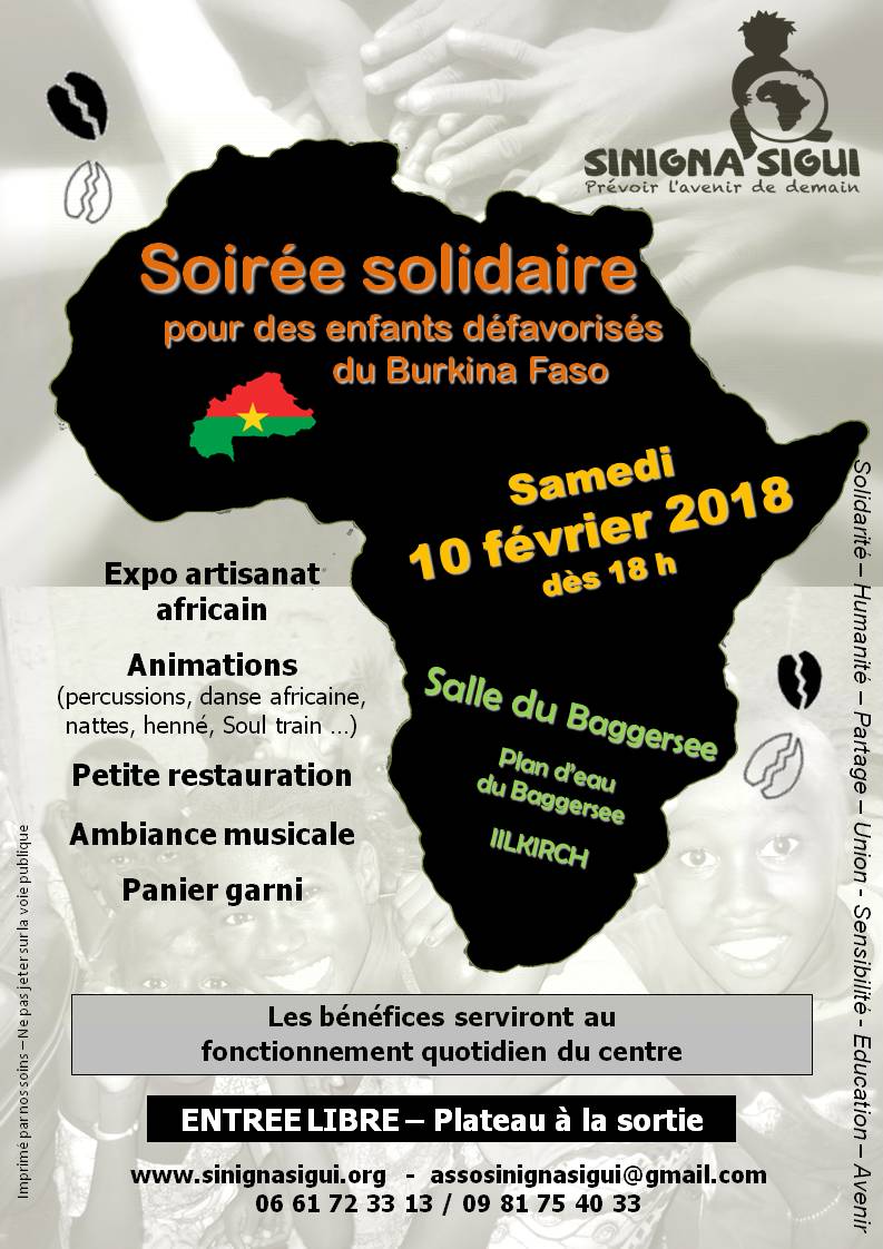 Soirée solidaire pour les enfants défavorisés du Burkina Faso